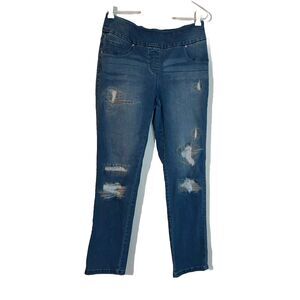 Alia Jeans Women Size 10 Jeggings Distressed Pull On Stretch